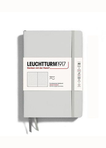 Блокнот, Середній, М'яка обкладинка, Light Grey, Крапка Leuchtturm1917 (276321659)