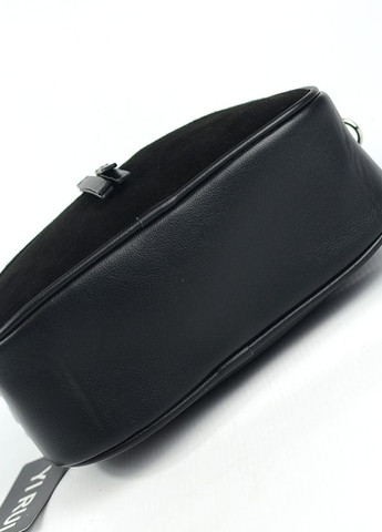 Чорна замшева жіноча маленька сумка крос-боді на два відділення через плече Yirui (270855539)