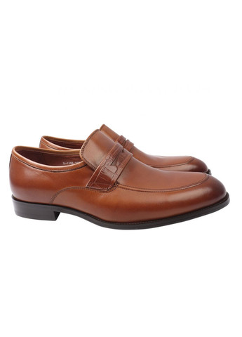 Туфлі чоловічі з натуральної шкіри, на низькому ходу, колір рижий, Brooman 863-21dt (257437879)