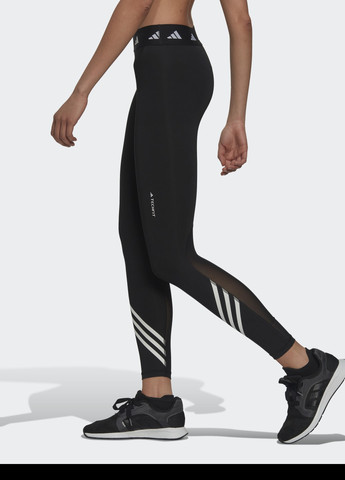 Черные демисезонные леггинсы techfit 3-stripes adidas