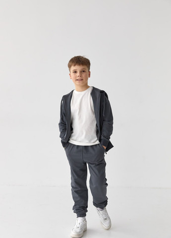 Дитячий спортивний костюм для хлопчика графіт 408473 New Trend (259034164)