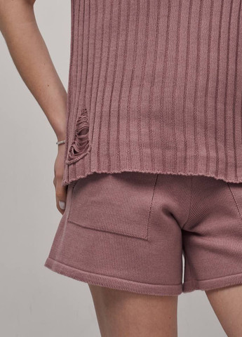 Костюм футболка шорти бавовна пудра No Brand (258358922)