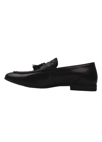 Черные туфли класика мужские натуральная кожа, цвет черный Clemento