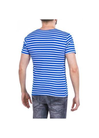 Голубая тельняшка-футболка вязаная вдв (голубая полоса, вдв, десантная) с коротким рукавом УТОГ