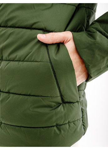 Оливковая (хаки) демисезонная куртка ess+ padded jacket Puma