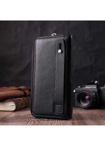 Функціональний гаманець-клатч унісекс з натуральної шкіри 22529 Чорний st leather (277980485)