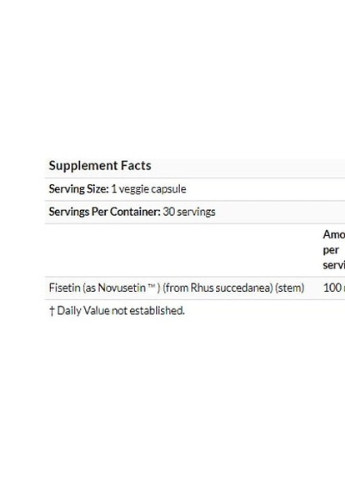 Fisetin with Novusetin 100 mg 30 Veg Caps DRB00227 Doctor's Best (256725059)