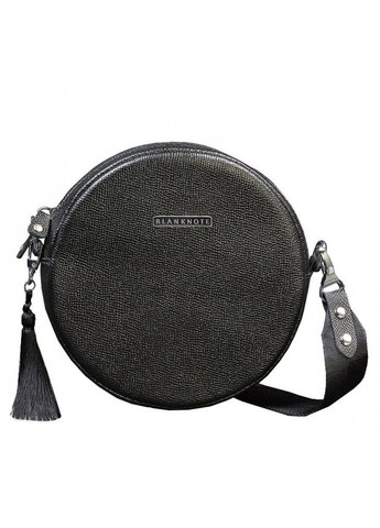 Женская кожаная круглая сумка Tablet черная Blackwood BN-BAG-23-BW BlankNote (263519114)