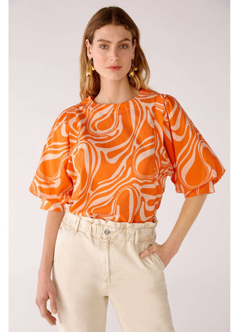 Оранжевая женская блуза оранжевый на запах Oui