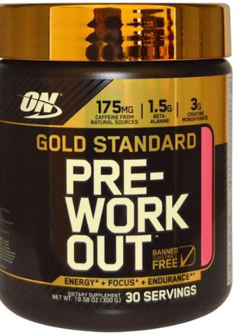 Gold Standard Pre-Workout 300 g /30 servings/ Watermelon Candy Optimum Nutrition (256726122)