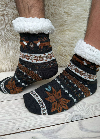 Шкарпетки високі махра / теплі зимові махрові носки чоловічі / жіночі Еко хутро Розмір 38-46 Синій 69195 DobraMAMA (266895947)