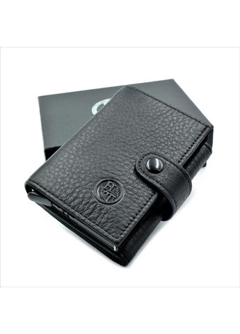 Мужской кожаный кошелек-визитница 10 х 7,5 х 3 см Черный wtro-163-25F Weatro (272950025)