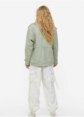 Зеленая демисезонная женская джинсовая куртка (67555) 32 зеленая H&M