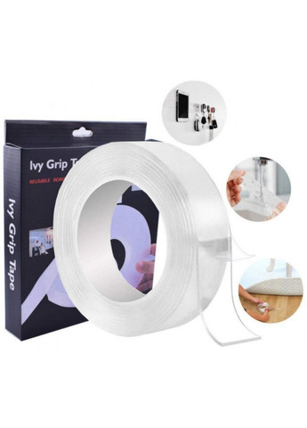 Лента многоразовая двухсторонняя клейкая Ivy Grip Tape 300 см x 2 см Good Idea (261762861)