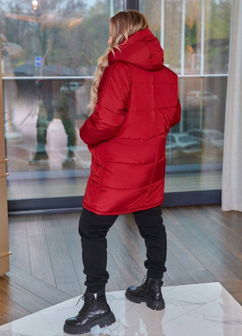 Бордовая женская теплая куртка цвет бордо р.54/56 445002 New Trend