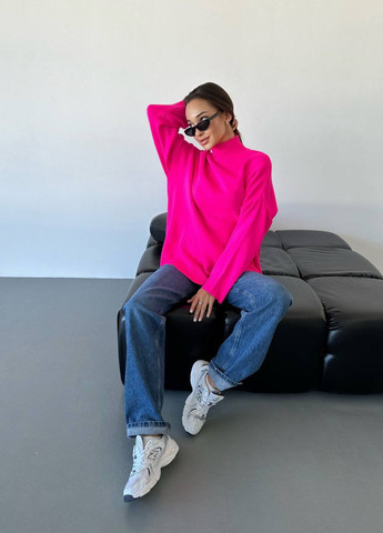Розовый женский свитер шерсть No Brand