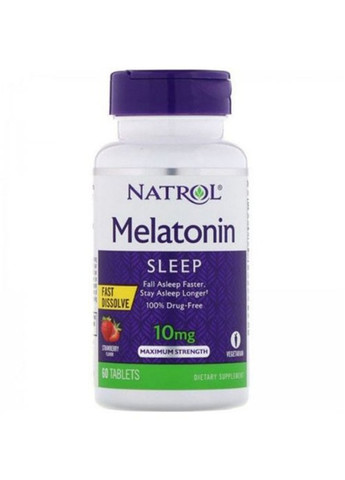 Melatonin Sleep 10 mg 60 Tabs Strawberry Flavor Natrol (258763220)