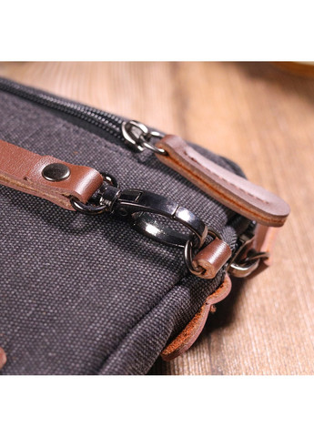 Удобная мужская барсетка текстильная 21258 Черная Vintage (258267907)