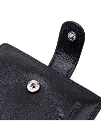 Горизонтальний чоловічий гаманець із натуральної шкіри 22443 Чорний st leather (277980563)