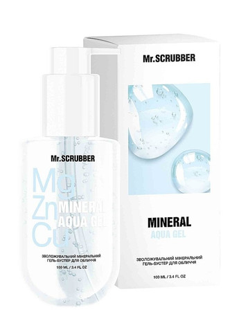 Зволожуючий мінеральний гель-бустер для обличчя Mineral Aqua Gel, 100 мл Mr. Scrubber (258658880)