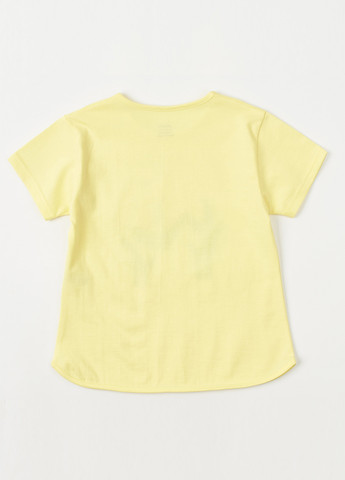 Жовта літня футболка жовта "квіти-обійми" KRAKO