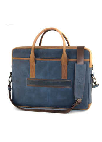 Сумка шкіряна для ноутбука синя 15,6 ', MacBook 16' 7171 BL-R Tom Stone (274529191)
