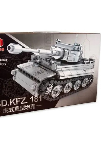 Конструктор на військову тематику Тяжкий танк Тигр Sd.Kfz.181, 457 деталей (89004) No Brand (265212509)