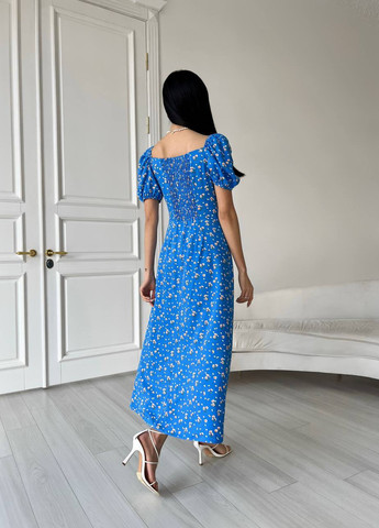 Синя жіноча літня сукня міді колір синій 437179 New Trend