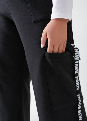Женские брюки карго цвет черный р.50/52 441315 New Trend (263134360)