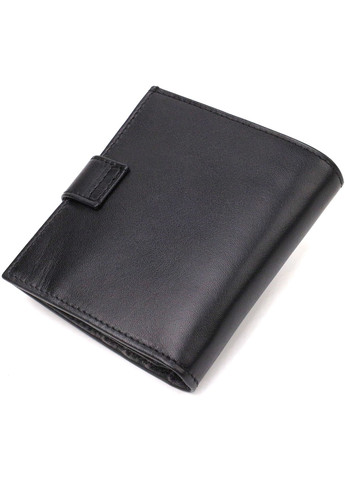 Модный мужской бумажникн из натуральной гладкой кожи 21727 Черный Canpellini (259873951)
