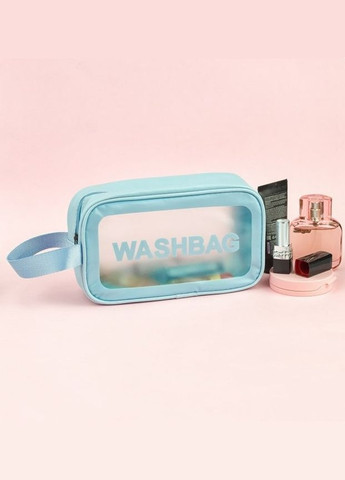 Женская косметичка WASHBAG органайзер с одной ручкой средняя голубая No Brand (266897488)
