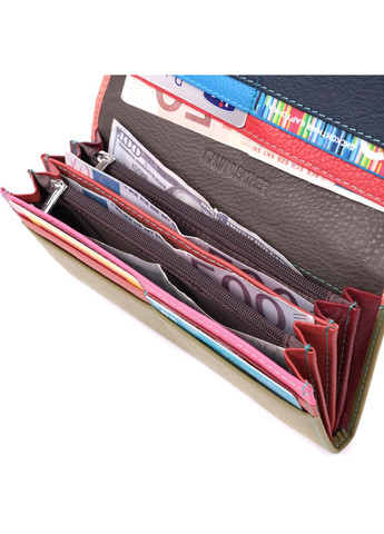 Практичний гаманець для жінок з натуральної шкіри 22520 Різнокольоровий st leather (277980484)