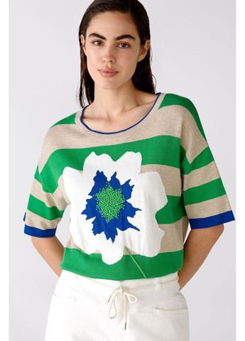 Комбінована жіноча футболка різнокольорова Oui