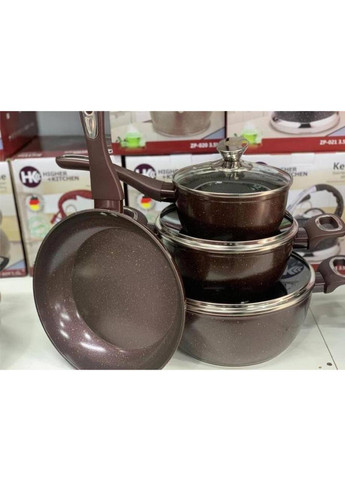 Набір гранітного посуду для дому зі сковородою круглий (7 предметів) Good Idea нк-314 (258553974)