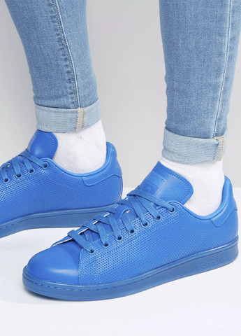 Синие всесезонные кроссовки originals stan smith s80246 adidas