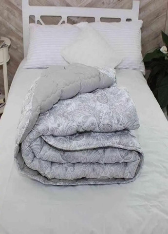 Одеяло холлофайбер зимнее односпальное 155х215 серое ODA (262984621)