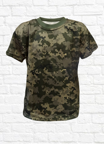 Хаки (оливковая) демисезонная футболка для мальчиков д057/2-60 пиксель Malta