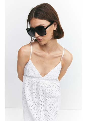 Белое повседневный женское платье с модерой н&м (55979) xs белое H&M