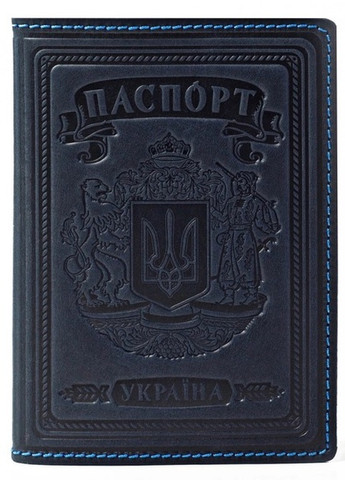 Кожаная Обложка Для Паспорта Villini 003 Синий Martec (259040653)