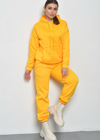 Спортивный костюм женский на флисе желтого цвета Let's Shop (271813345)