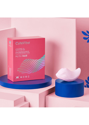 Вибратор и вакуумный стимулятор Heidi Pink CuteVibe (259454366)