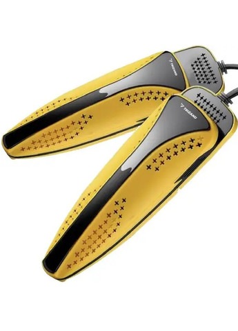 Електрична універсальна сушарка для взуття шапок рукавичок шкарпеток 2 шт 15 Вт 19-21х6х4 см (476045-Prob) Чорна з жовтим Unbranded (275926994)