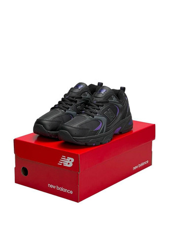 Чорні осінні кросівки жіночі, вьетнам New Balance 530 Fleece Termo Black Purple