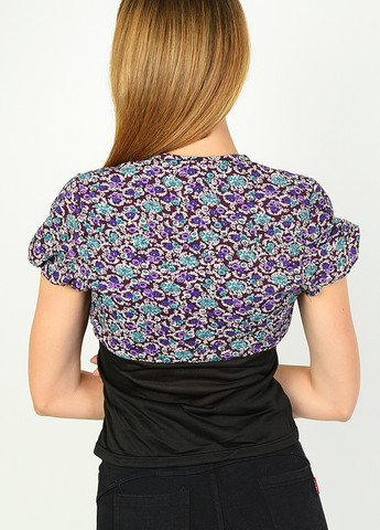 Фиолетовая кэжуал рубашка с геометрическим узором Let's Shop