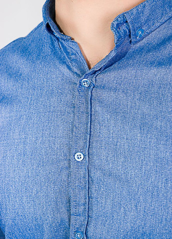 Голубой кэжуал рубашка однотонная Time of Style