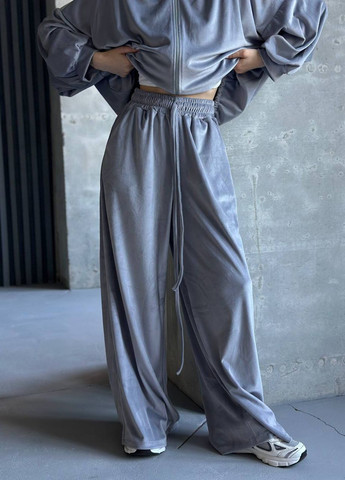 Велюровый женский прогулочный костюм кофта и брюки No Brand (277635492)