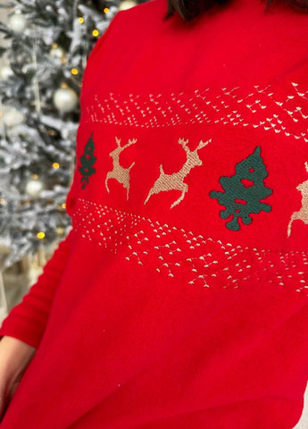 Червона зимня костюм для дому-піжамка олені Vakko