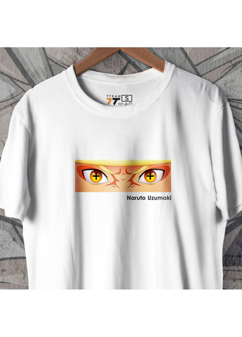 Белая футболка с принтом наруто - глаза наруто No Brand