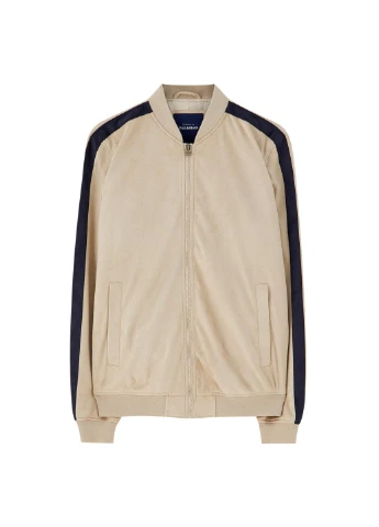 Бомбер,бежевий в чорну смужку, Pull & Bear (257386485)