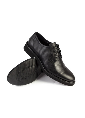 Черные классические туфли мужские бренда 9402041_(1) Vittorio Pritti на шнурках